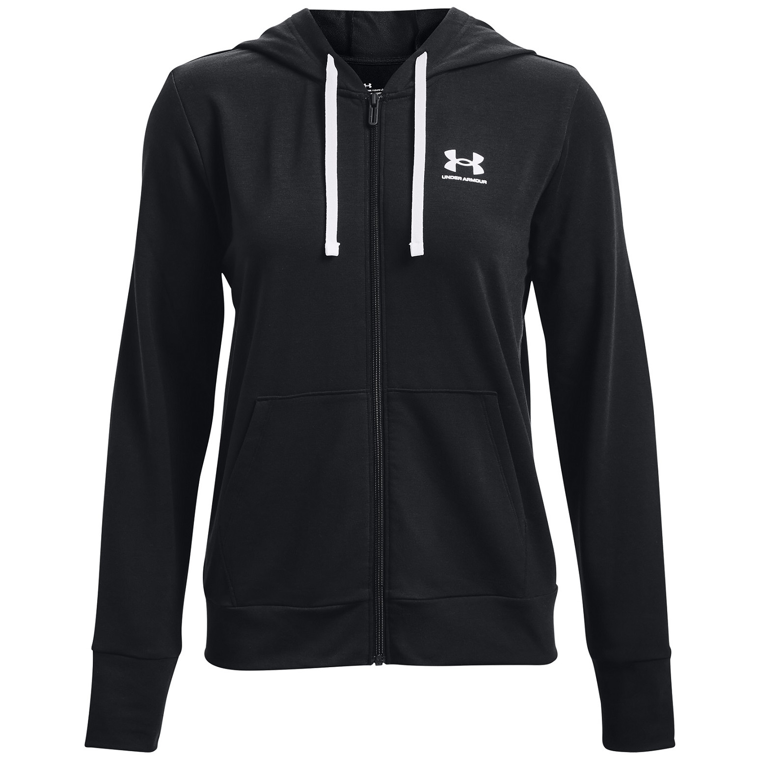 Dámská mikina Under Armour Rival Terry FZ Hoodie Velikost: L / Barva: černá